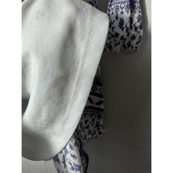 Altar'd State Dress Small S Blue White Floral Boho Festival Lace Trim Crochet - Picture 6 of 7